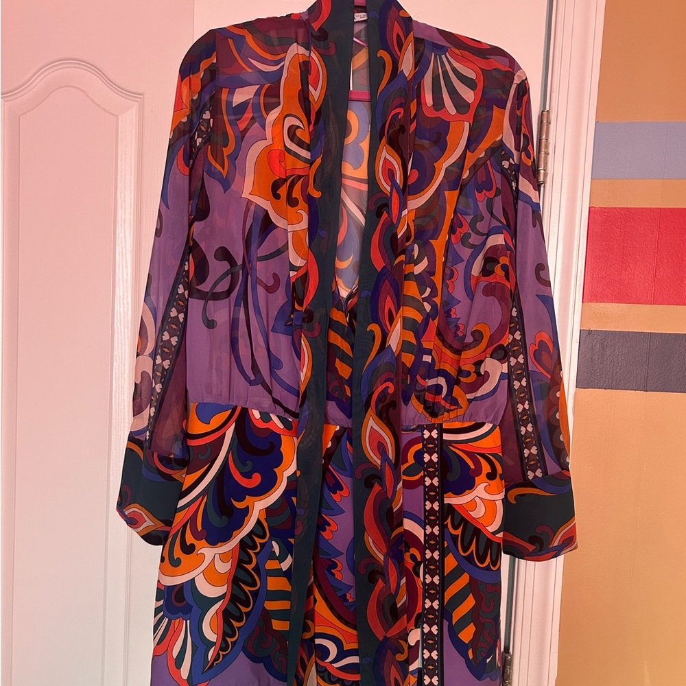 FINAL:NWOT Zara brand new multi color sheer top satin ish bottom mini DATE Night